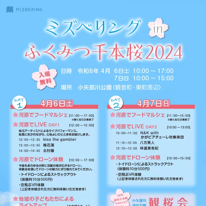 ミズベリング in ふくみつ千本桜2024