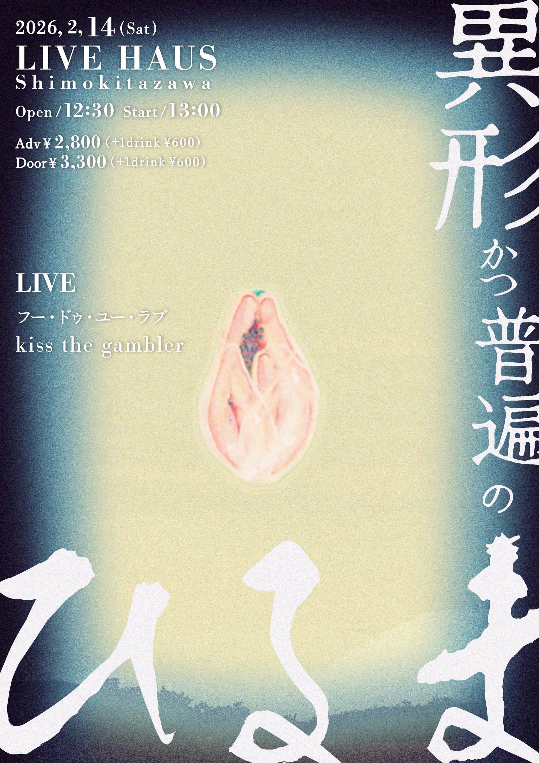 下北沢LIVEHAUS：フー・ドゥ・ユー・ラブ：kiss the gambler