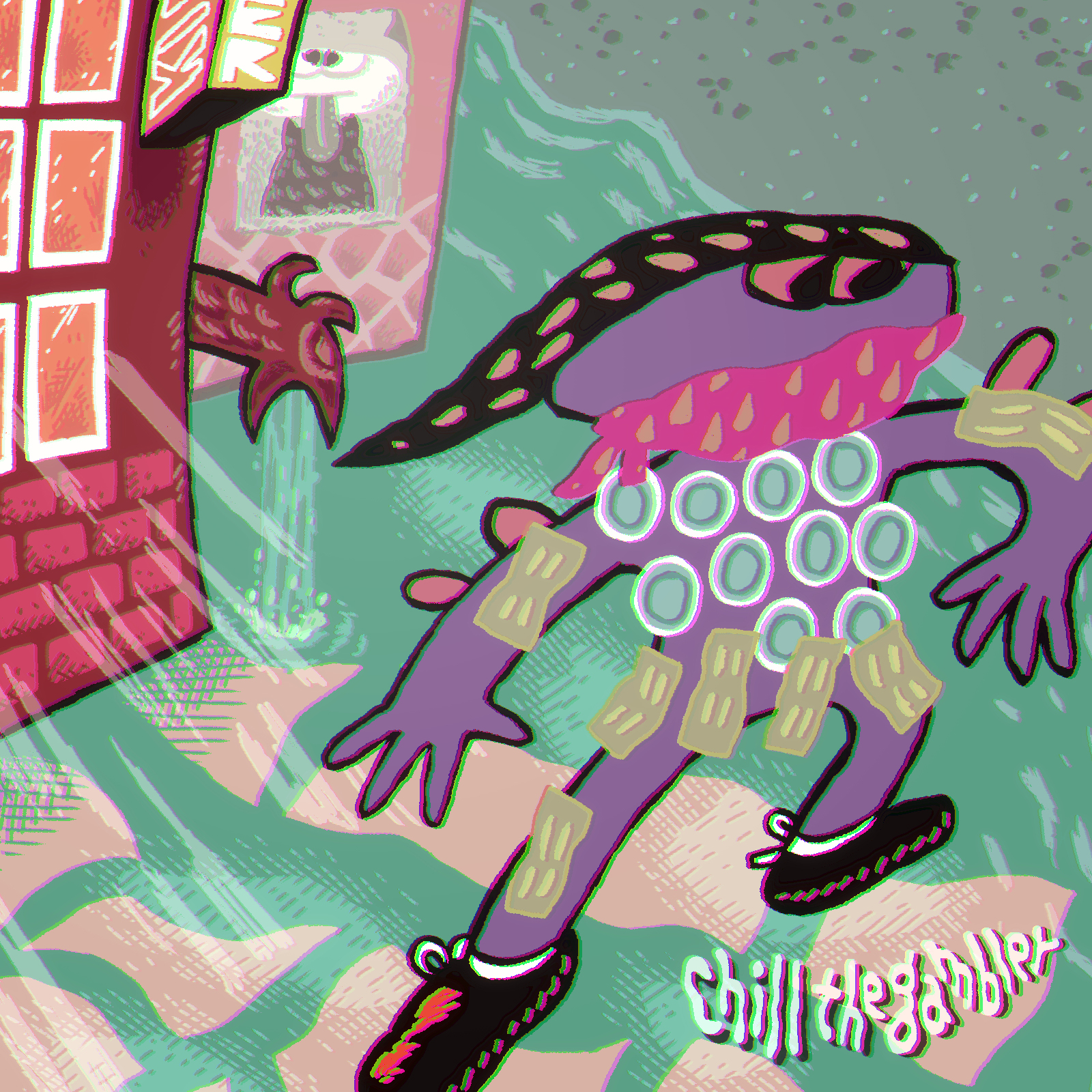 Beach walk / chill the gambler：written by かなふぁん：produced by 谷口雄, 笹倉慎介：recorded by 笹倉慎介：artwork by 香山哲